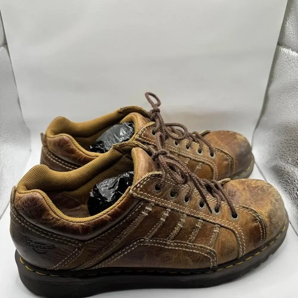 Dr. Martens Keith Brown Distressed Leather Lace-Up Shoes Men’s Size 13 EU 47